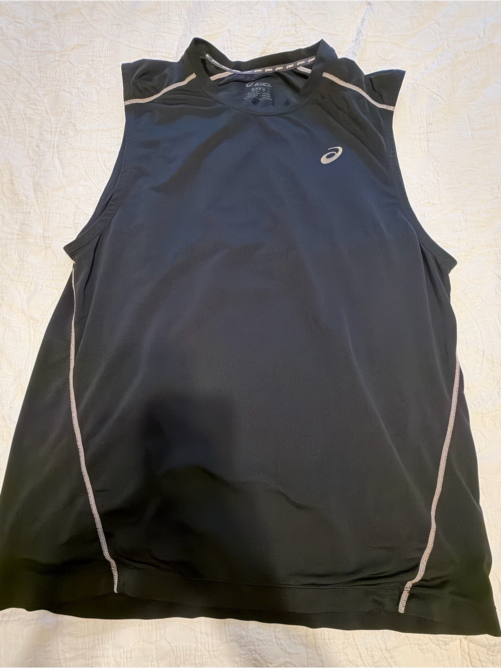 Asics Men’s Black Athletic Sleeveless Tank, Size M